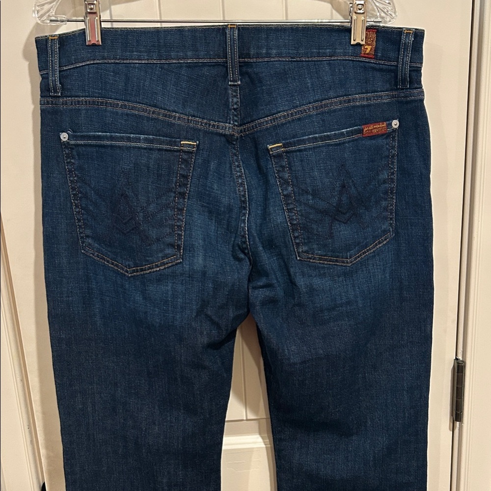 7 For All Mankind Brett Dark Blue Relaxed Jeans